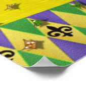 ジェスターマスクマルディグラスハーレキン ポスター (角)