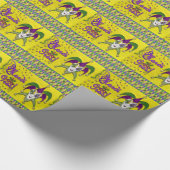 ジェスターマスクマルディグラスハーレキン ラッピングペーパー (角)