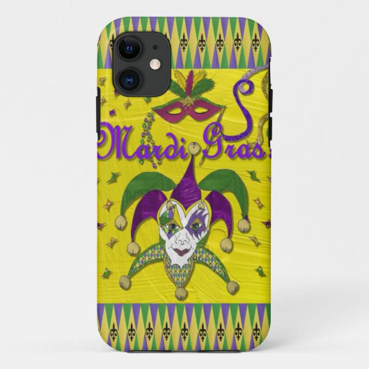 ジェスターマスク マルディグラ ハーレクイン Case-Mate iPhoneケース (裏面)