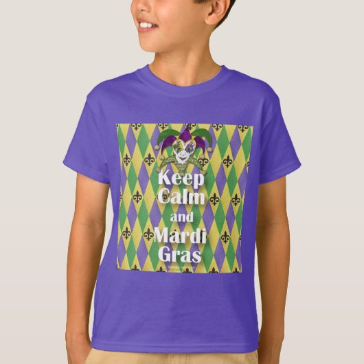ジェスター保マスクCalm and Mardi Gras Tシャツ (正面)