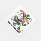 ジェスター大切マスカレードテーマ スタンダードランチョンナプキン (角)