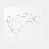 ジェスチャー輪郭 フリースブランケット (正面(横))