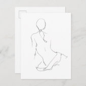 ジェスチャー輪郭 ポストカード (正面/裏面)