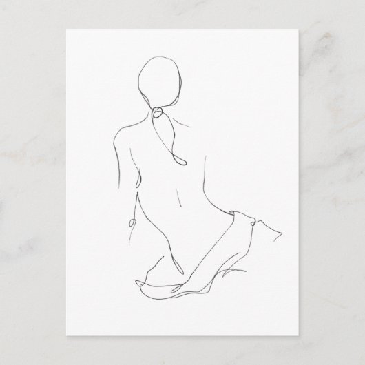 ジェスチャー輪郭 ポストカード (正面)