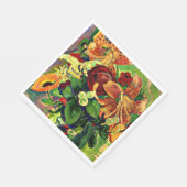 ジェステル – タイガーリリーとスチルライフ スタンダードランチョンナプキン (角)