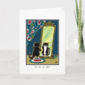 「ジェスユンチャット」猫の折り畳みグリーティングカード カード (正面)