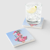 ジェス予測できなターと操り人形の王 ストーンコースター (横)