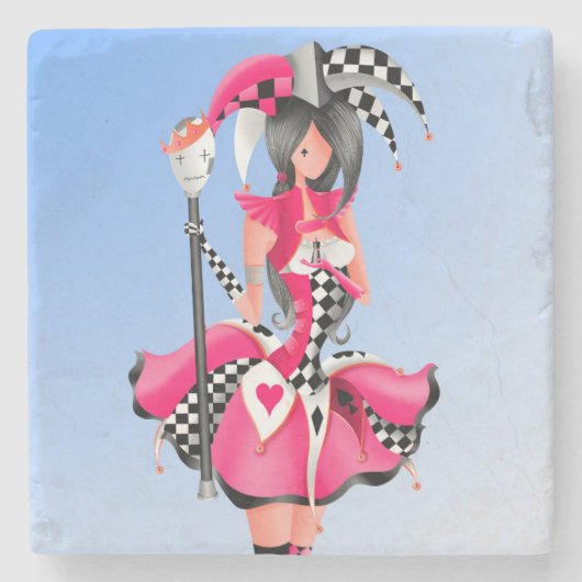 ジェス予測できなターと操り人形の王 ストーンコースター (正面)