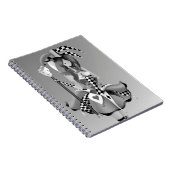 ジェス予測できなターと操り人形キンググレイ白黒 ノートブック (右側)