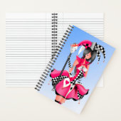 ジェス予測できなターと操り人形キングピンクブルー ノートブック (内側)