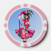 ジェス予測できなターと操り人形キングピンク10 ポーカーチップ (正面)