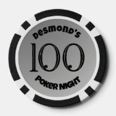 ジェス予測できなターと操り人形キングブラック100 ポーカーチップ (裏面)