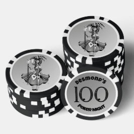 ジェス予測できなターと操り人形キングブラック100 ポーカーチップ