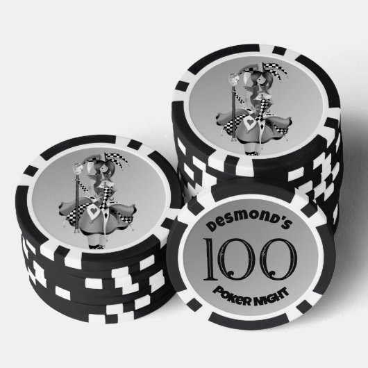 ジェス予測できなターと操り人形キングブラック100 ポーカーチップ (積み重ね)