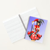 ジェス予測できなターと操り人形キングブルーレッド ノートブック (内部)