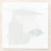 ジェス自然チャー – グレーと緑 ガラスコースター (裏面)