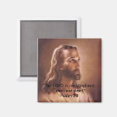 ジェズjpg, "主は私の羊飼いだ;私は決して… マグネット (正面/裏面)