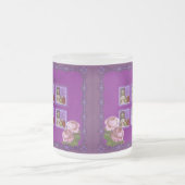 ジェタイムパープルロマンチックガールヴィンテージコラージュ フロストグラスマグカップ (中央)