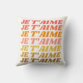 ジェタイムラブフランスのことわざレトロタイポグラフィ クッション (裏面)