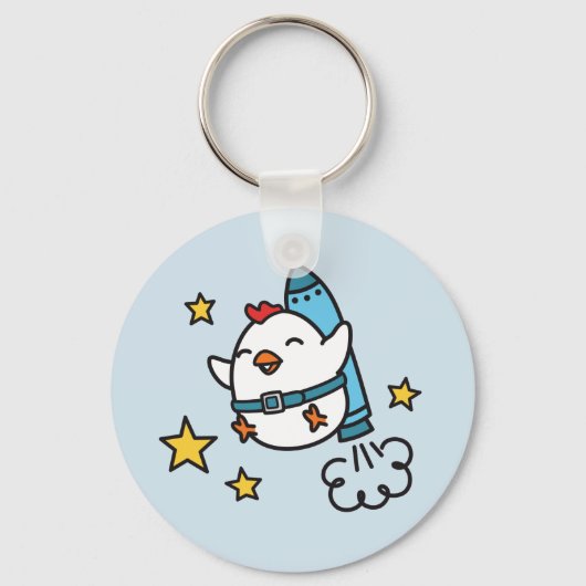 ジェッおもしろいクパックチキンデザイン キーホルダー (正面)