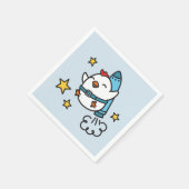 ジェッおもしろいクパックチキンデザイン スタンダードカクテルナプキン (角)