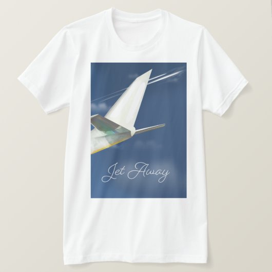 ジェットで旅に出よう ポスター Tシャツ (デザイン正面)
