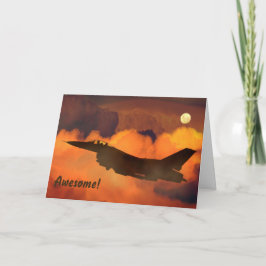 ジェットアンドフルムーン軍隊サービスサンキューカード サンキューカード