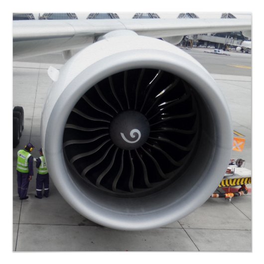 ジェットエンジンポスター20"x20" ポスター (正面)