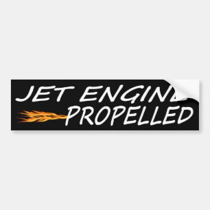 ジェットエンジン推進 バンパーステッカー