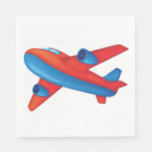 ジェットカラフル機の赤と青の飛行機 スタンダードランチョンナプキン (正面)