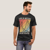 ジェットコースターおもしろい遊園地ファン Tシャツ (正面フル)