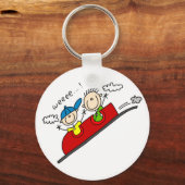 ジェットコースターに乗るTシャツ&ギフト キーホルダー (正面)