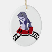 ジェットコースターのおもしろいの鮫の乗馬 セラミックオーナメント (右)