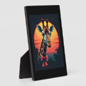 ジェットコースターのようなキリン首 面白いレトロ フォトプラーク (側面)