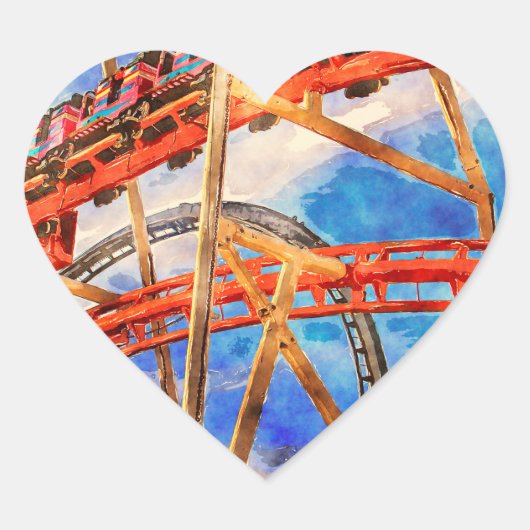 ジェットコースターのシール ハートシール (正面)