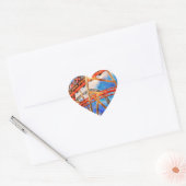 ジェットコースターのシール ハートシール (封筒)