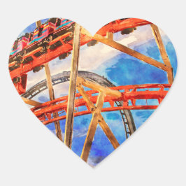ジェットコースターのシール ハートシール