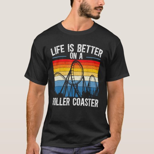 ジェットコースターのジェットコースターの方が命だ Tシャツ (正面)
