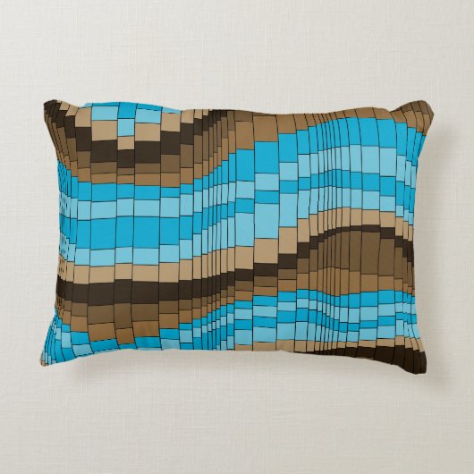 ジェットコースターのヴィンテージのサイケデリックなストライプの アクセントクッション (裏面)