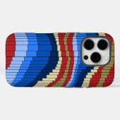 ジェットコースターのヴィンテージのサイケデリックなストライプの Case-Mate iPhoneケース (裏面 (横))