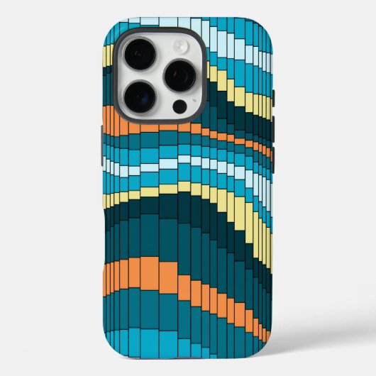 ジェットコースターのヴィンテージのサイケデリックなストライプの Case-Mate iPhoneケース (裏面)