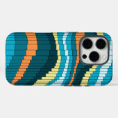 ジェットコースターのヴィンテージのサイケデリックなストライプの Case-Mate iPhoneケース (裏面 (横))