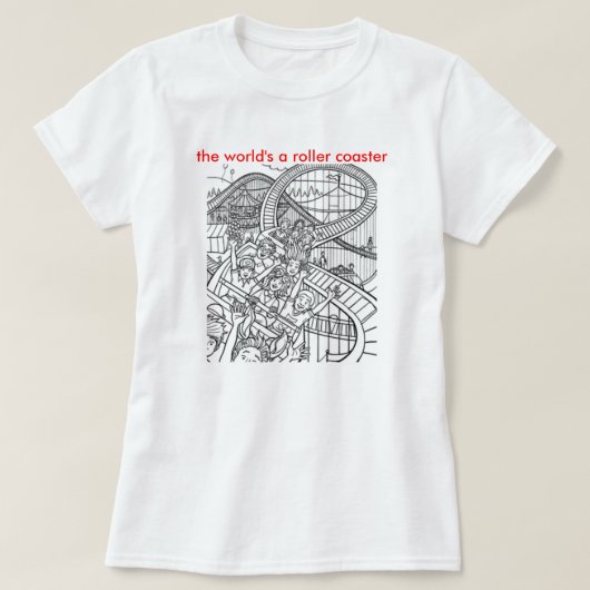 ジェットコースターの世界 Tシャツ (デザイン正面)