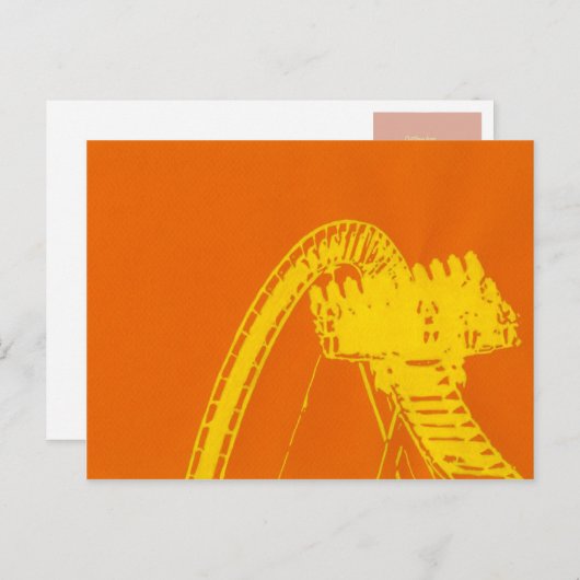 ジェットコースターの乗客 ポストカード (正面/裏面)