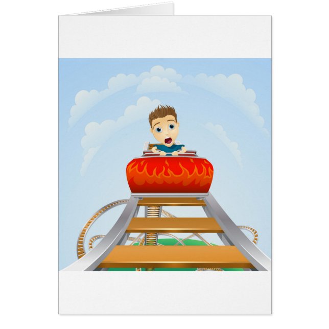 ジェットコースターの恐い乗車 (正面)