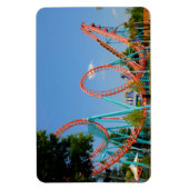 ジェットコースターの背景 マグネット (縦)