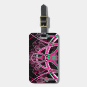 ジェットコースターサイケデリックトンネルフラクタル ラゲッジタグ (正面縦)