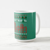 ジェットコースターシーン醜いクリスマスセーター コーヒーマグカップ (正面右)