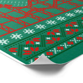 ジェットコースターシーン醜いクリスマスセーター ポスター (角)