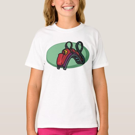 ジェットコースターテーマパークライドTシャツ Tシャツ (正面)